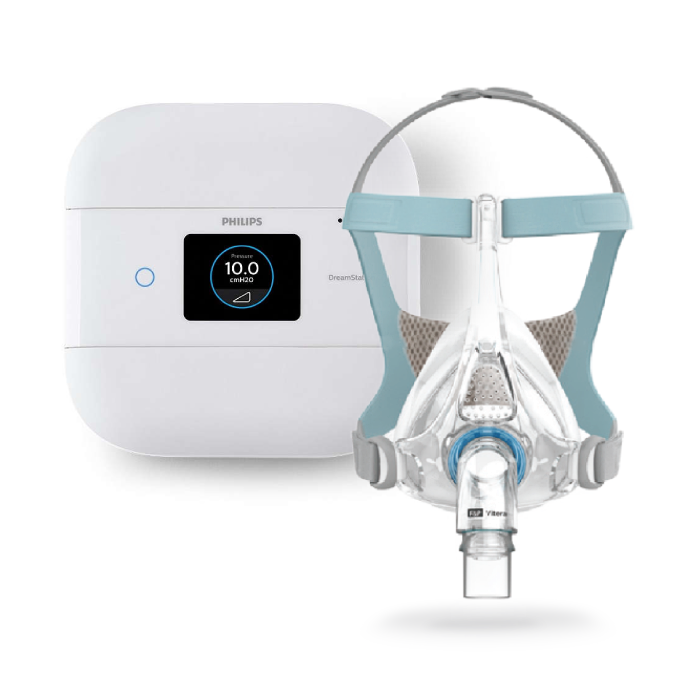 DreamStation Go Auto CPAP Machine with F&P Vitera Full Face Mask - CPAP